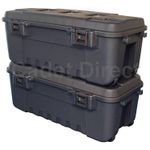 New Heavy Duty Plano Military Storage Trunk, Pack of 2, Black