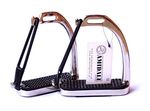 AMIDALE PEACOCK STIRRUPS HORSE RIDING SAFETY IRON FILLIS S/S  SILVER COLOUR BNWT