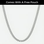 Diamond Cut Cuban Chain Necklace 5mm Silver Stainless Steel 18–24" Mens UK
