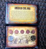 Civil War 7 Coin Set, 2011 Gettysburg, 2009/10 5 Lincoln pennies, 2010 Lincoln $