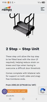 2 Step Metal Step Unit with Handrails, Anti-Slip Surface, Green/Silver FOR SALE: