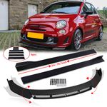 Side Skirts +Front Bumper Lip Splitter Spoiler Body Kit For Fiat Abarth 500 595