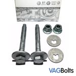 Genuine VW Audi Lower Rear Suspension Toe Alignment 2x Eccentric Bolt Nut Kit x2