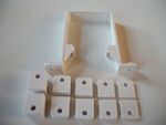 Aquaflow Square Down Pipe Clip spacers - White - pack of 10 Bracket Extenders