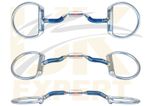 EggButt Ported Mouth Comfort Barrel Blue Alloy Sweet Iron Snaffle Myler Bits New