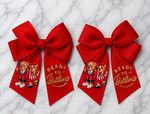 Girls Red Ready to Butlin’s hair bows clips 