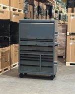 US PRO 42"  2 PC HEAVY DUTY HUTCH GREY TOOL CHEST BOX CABINET finance option