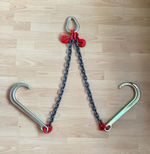 1 Metre J Hook Brother Chain V-Assembly Winch Tow Recovery Assistance Off Road