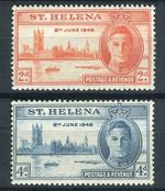 St Helena 1946 Victory set SG 141-142 MM mint *combined postage*