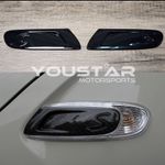 Pair GLOSS BLACK MINI F55 F56 F57 COOPER S SIDE MARKER INDICATOR SCUTTLE TRIMS
