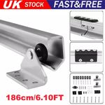 6ft Sliding Door Track Barn Door Hardware Set Kit Modern Style Single Door 186cm