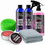 Red Car Polish Wax Colour Restoration Kit Paint Restorer Set Pure Definition