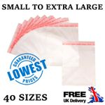 Clear Cello Display Bags Self Seal For Cards Prints Wrap Sweets Candy Cellophane