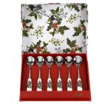 Portmeirion The Holly & The Ivy Tea Spoons Set of 6 Porcelain HV1101 Gift Box
