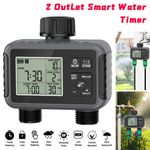 2 Outlet Water Timer Garden Lawn Irrigation Watering System Programmer Timer