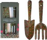 Green Floral Garden Tool Gift Set – Hand Trowel & Cultivator Fork Set