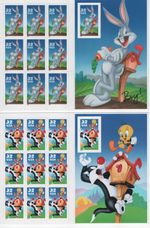 RARE Full SET of 5 Looney Tunes with Imperf #3137C,3204C,3306C,3391C,3534C