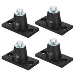 4PCS Rubber Vibration Isolator Mount Bracket 20kg/44lb Load Bearing 80x41x39mm