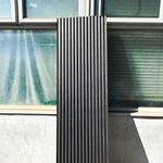 Slatted Decorative Wood Wall Panelling Panel, Stained Finish, Black/Brown