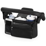 Universal Stroller Organizer Bag with Cup Holder Detachable Phone Bag & Shoulder