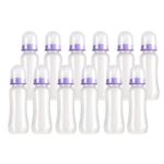 Babyway Shaped 8oz Feeding Bottles 12 Pack, Medium-Flow Silicone Teats