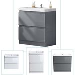 Bathroom Vanity Basin Sink Unit Furniture Storage Set Free Standing Wall Hung