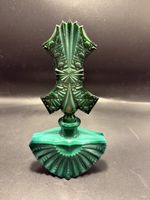 Ingrid Schlevogt Czechoslovakia Art Deco Malachite Perfume Bottle With stopper