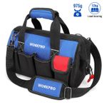 WORKPRO 14" Tool Bag Small Tool Bag Organiser with Adjustable Shoulder Strap