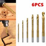 6Pcs 3mm-8mm Side Cutting Drill Bit Twists Drill Bits Serrated Drill Bit Set UK