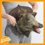 old vintage Wild Boar Head Palque Hunting Trophy Taxidermy Wall Hanging Mounted