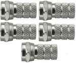 5 x F Plug Connectors 4mm for Sky Plus HD Satellite Twin Shotgun WF65 CT63 Cable