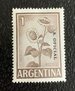 Argentina 1 peso Girasol (sunflower) S. OFFICIAL  MM Stamp 