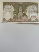 FRANCE INDOCHINA INDO-CHINA PAPEETE TAHITI POLYNESIA 100 FRANCS 1939 1965 P14 VF
