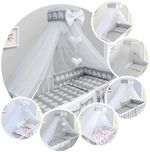 Universal Canopy Holder Pole Bar Drape Mosquito Net with Ribbon Fits Cot Cot bed