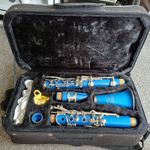 Joysun JS-1011 Bb Blue Plastic Clarinet Gloss Finish w/Case, Mouthpiece