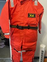 Mullion X4 Flotation Suit Size M Hi-Vis Orange Reflective Foam Buoyancy