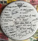 BLONDIE - VERY RARE *FULLY SIGNED* GIG USED DRUMSKIN - CLEM BURKE/ DEBBIE HARRY
