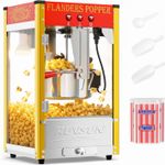 Red Commercial Popcorn Machine Cycle Fast Heating Triple Control Switches 10oz