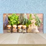Tulup Kitchen Glass Splashback 100x50 Herbs on a string