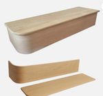 Solid Oak Left Hand Bullnose Stair Tread & Riser Cladding Kit 22x270x1000mm