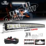 Fit Can-am Maverick X3 MAX 4x4 Turbo Curved 52inch LED Light Bar Upper Roof Wire