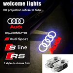 2x For Audi A1 A3 A4 A5 Q3 Q5 Q7 A6 A7 S3 S4 S5 R8 HD Door Shadow Welcome Light