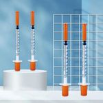 1ml/cc. 10pcs Manual Push Syringe Feeding Device Straight Tip Needle Plastic