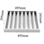 Canopy Grease Baffle Filter Stainless Steel Kitchen Extraction Hood 395x495mm