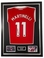 Framed Gabriel Martinelli Signed Shirt Autographed Jersey with COA