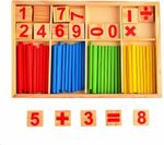 Kids Children Wooden Math Counting Game Sticks Numbers Learning Educational Toys