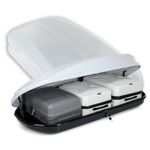 450L Litre Car Roof Top Box Gloss White Extra Large Top Car 90kg Luggage Camping