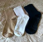 Zuimei Non-Slip Crew Socks 3 Pairs One Size Multicolour Polyester Elastane