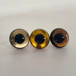 Topaz Glass Eyes Traditional British Teddy Bear Quality Straight Loop Amber