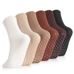 6 Pairs Pilates Socks Yoga Socks Non Slip Grip Socks Reformer Pilates Grip Socks